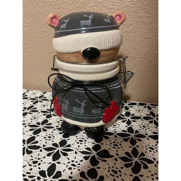 Reindeer canister candy jar - Picture 1 of 8